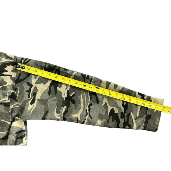 Vici Fate Camo Print Utility Denim Jacket Coat Size Small - Picture 10 of 12